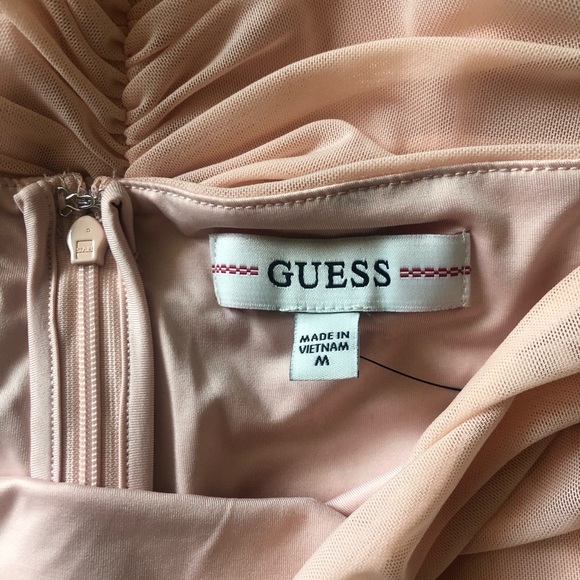 Guess Nude Colored Ruched Pencil Skirt - Picture 6 of 9